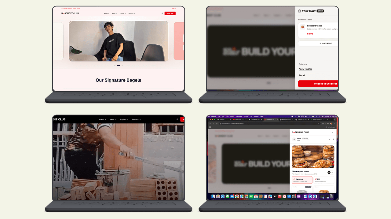 Basement Club System website cover