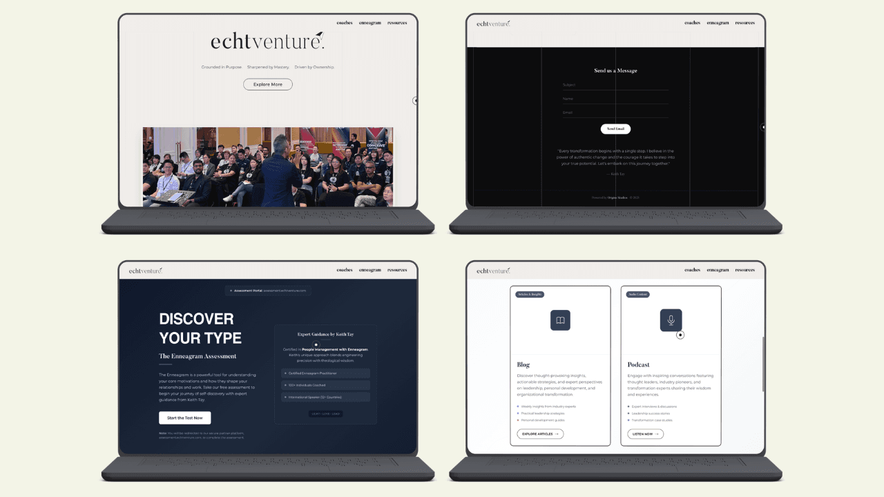 Echtventure website cover