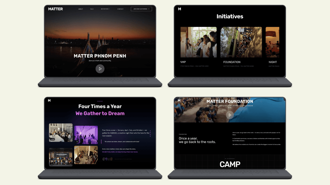 Matter website cover